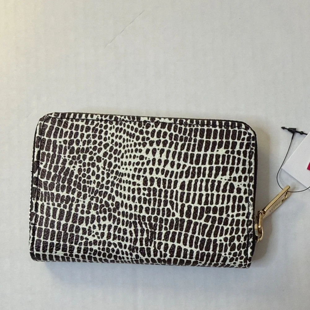 NWT Trina Turk Croco Zip Around Wallet Gift Boxed